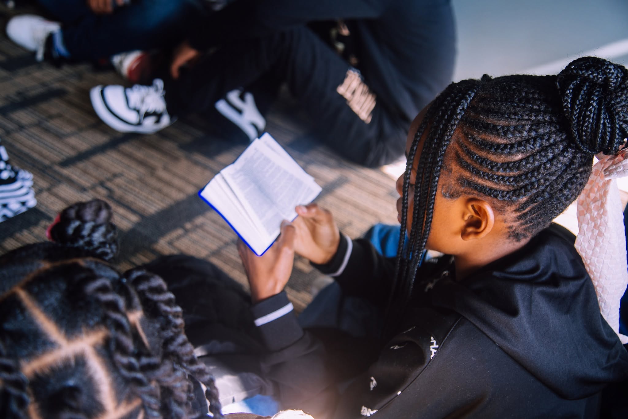 A child reading during a Children’s World service